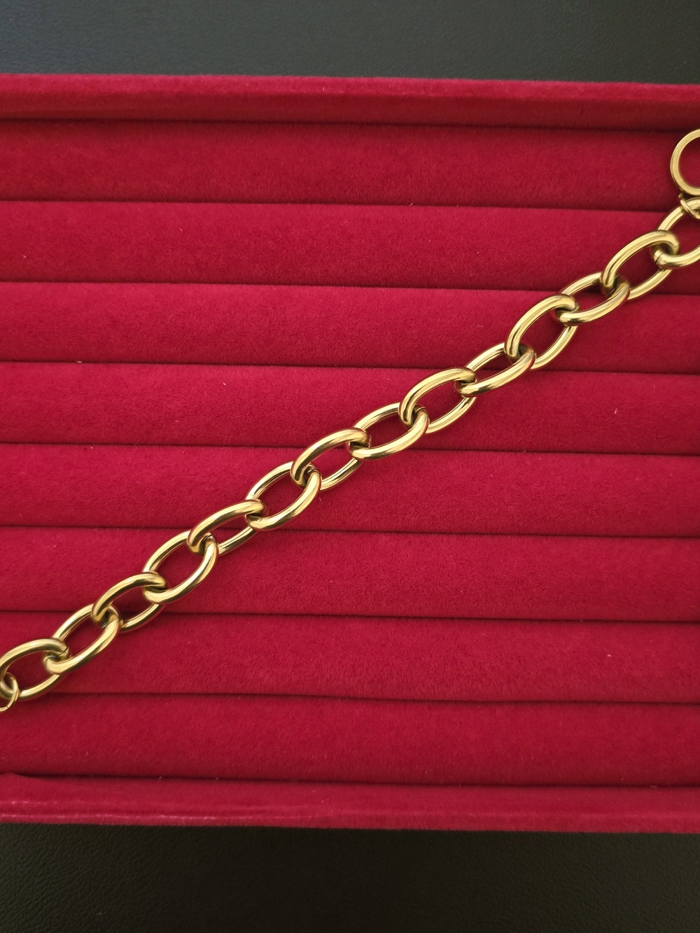 🆕️18K Gold -plated Chain Link Toggle Bracelet - Women Chunky Jewelry B005 - Picture 3 of 5